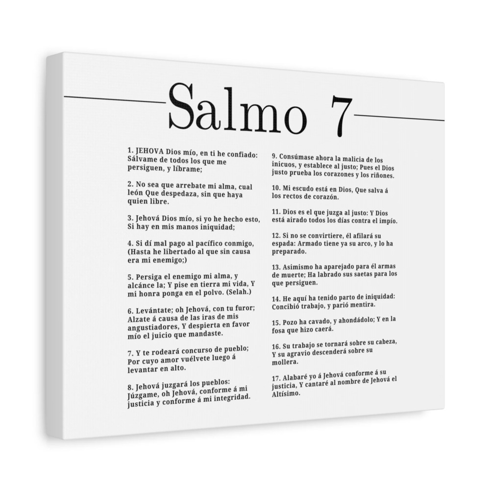 Salmo 7 Impresin De Arte Cristiano en la Pared Lista Para Colgar